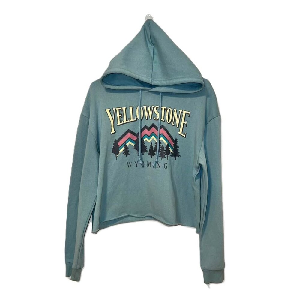 Mighty Fine Yellowstone Wyoming Hoodie - size L (Could be for Teen/small women)